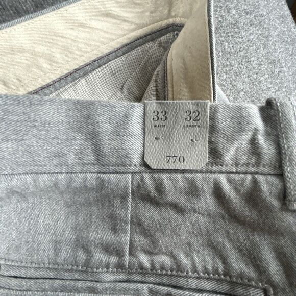 J.Crew 770 Slim Fit Chino Pants Mens Sz 33x32 Gray Tweed Cotton Dress Casual NWT - Picture 8 of 15